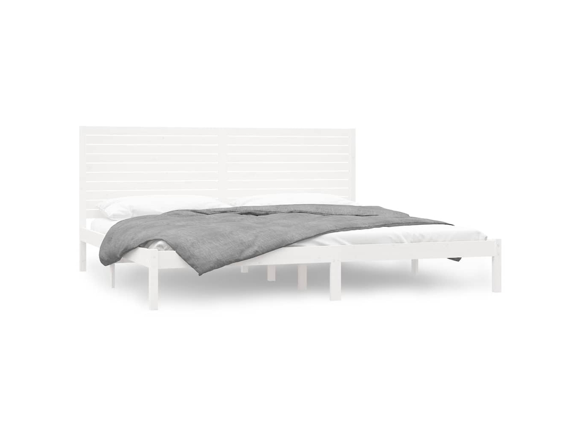Bed Frame, Bed Frames Vidaxl Branco Madeira (200 X 200 Cm)