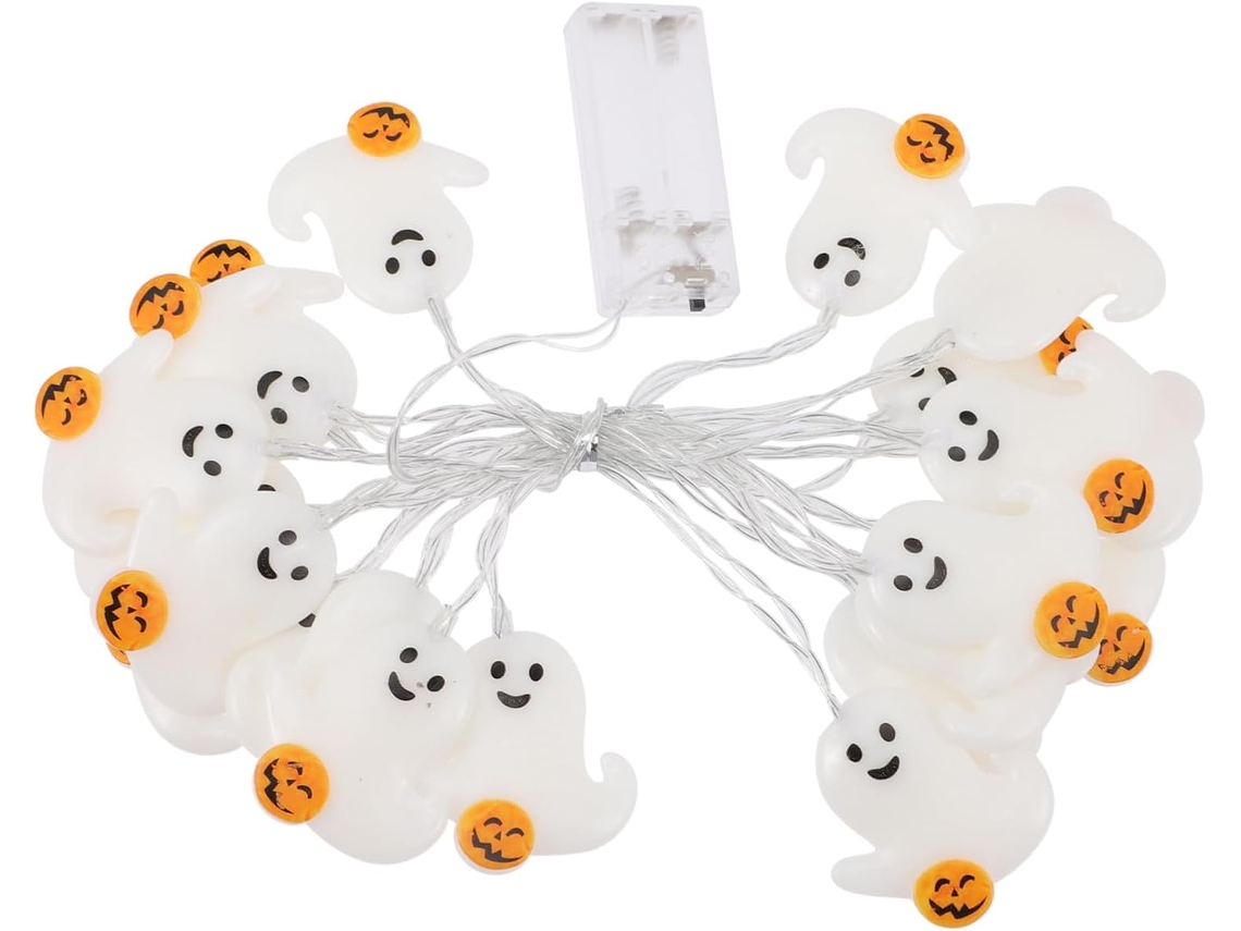 Fantasmas De Led Iluminados Para O Halloween, Decoração Suspensa A Bateria Para Festas, Atmosfera Assustadora.