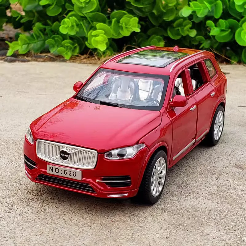 (vermelho) Miniatura De Carro Off-road Em Liga Metálica Na Escala 1:32 Com Função De Fricção, Som E Luz.