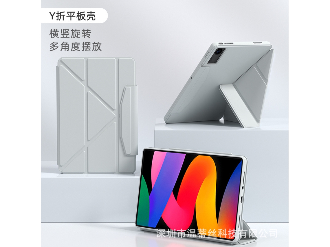 Capa Protetora Para Tablet Com Fecho Em Y E Fivela (cinza) - Lenovo 12,7 Polegadas/2025