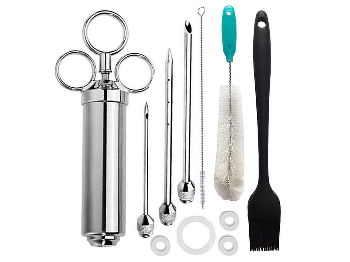 Nova Line jato de Carne de Aço Inoxidável com 3 Agulhas para Bbq, Capacidade 2 oz Grande