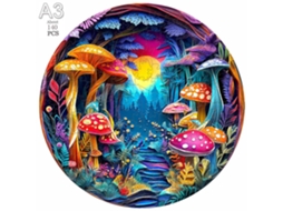 Quebra Cabeça De Madeira Com Animais, Brinquedo Para Adultos E Crianças, Conjunto De Quebra Cabeças Em Formato De Círculo, Present Aquaforge