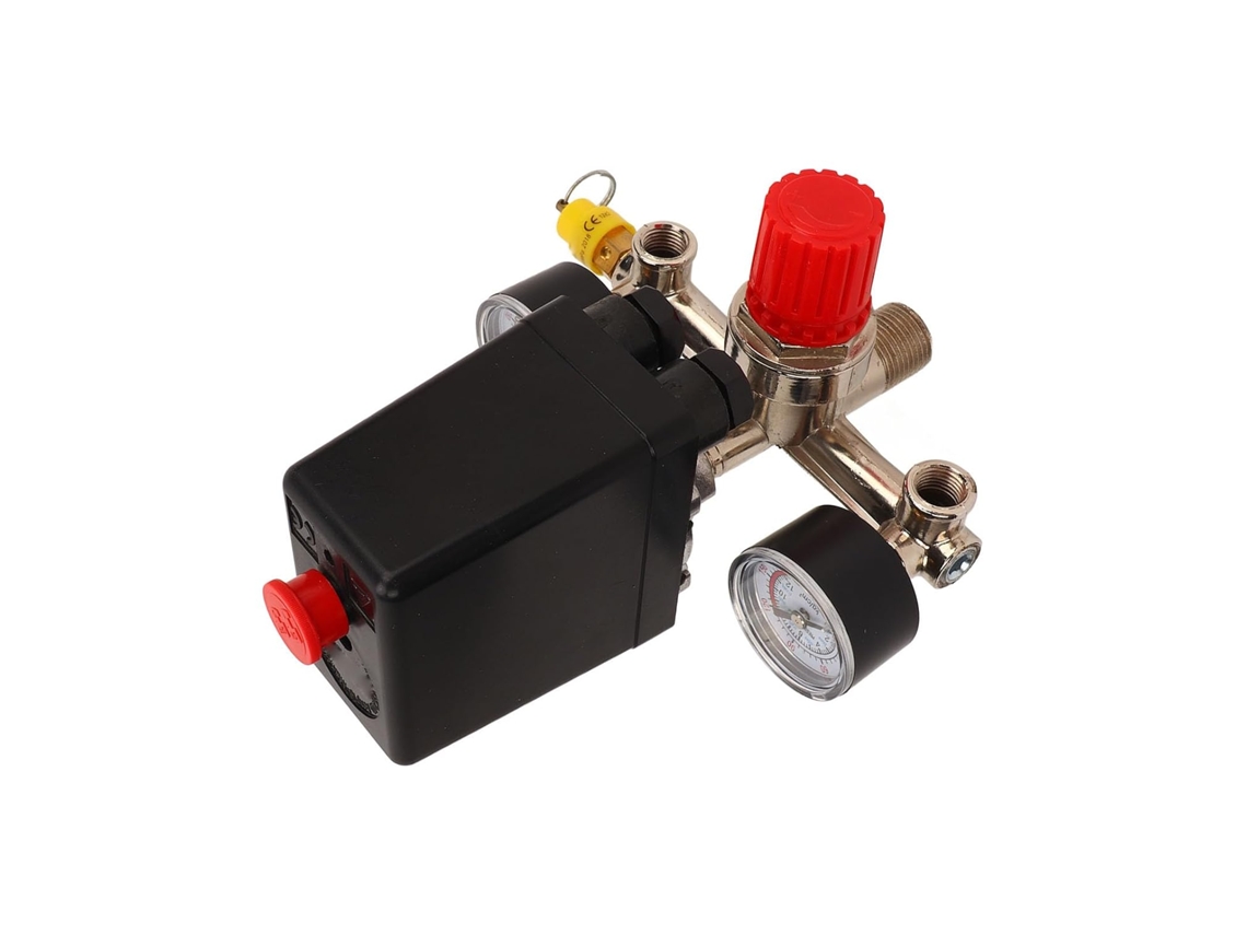 Pressostato Para Compressor De Ar, Em Latão, Fácil Instalação, Regula A