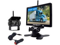 Kit de câmera de ré sem fio com tela LCD de 7" para carro, câmera de ré com visão noturna à prova d'água e estabilidade de sinal da Ehstmind