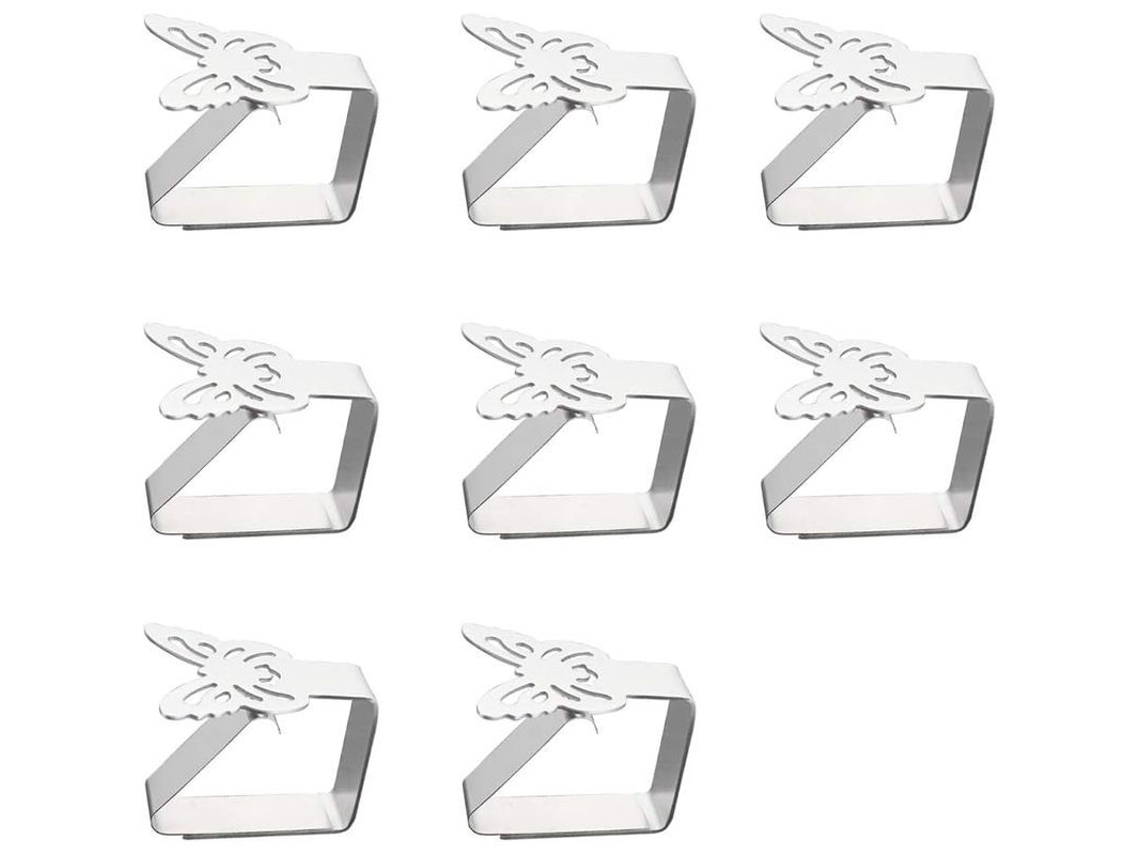 2026 pinza de Mantel de Acero Inoxidable Mariposa 6.2*5cm para Mesa Decorativa Y Fija