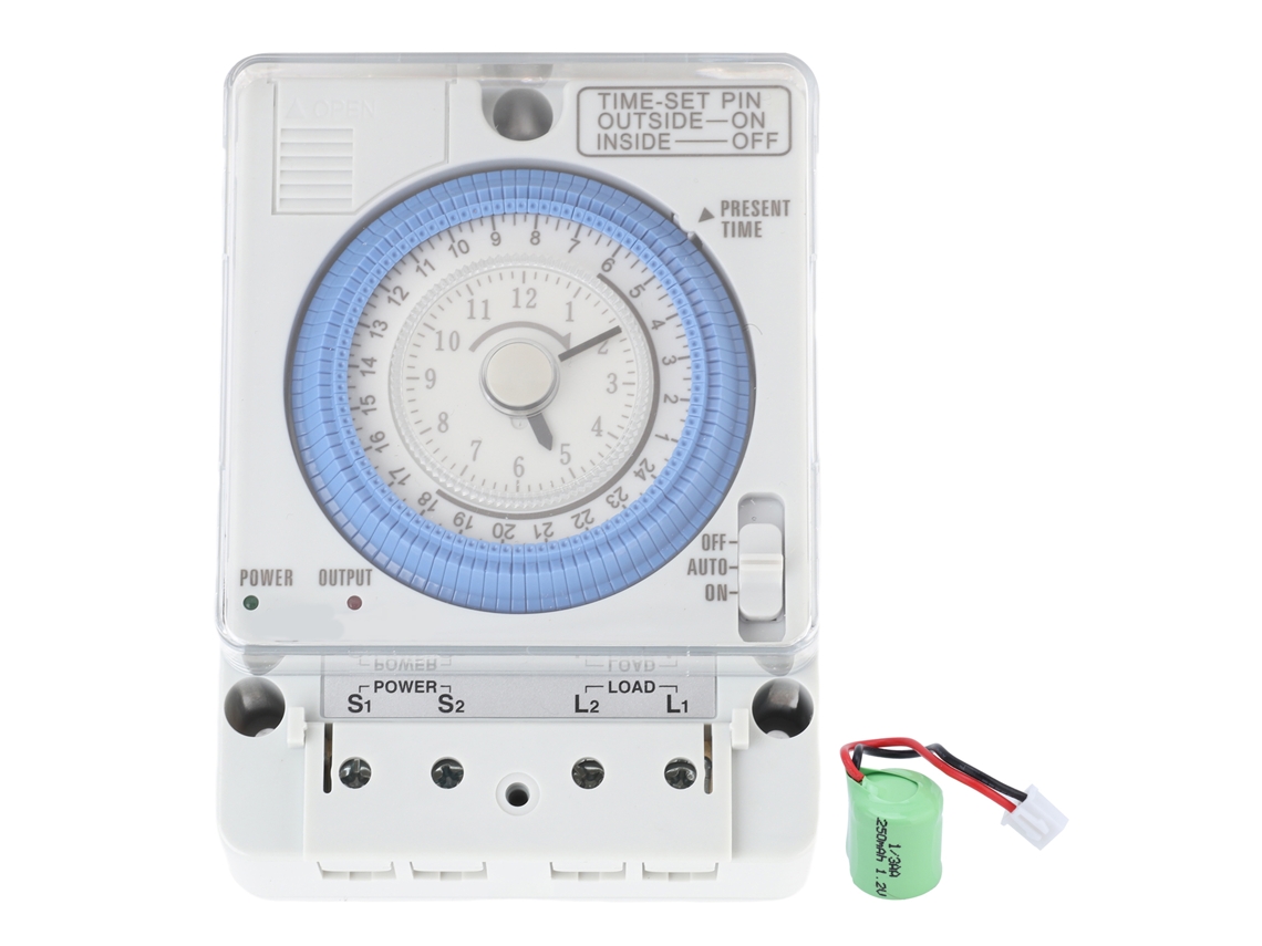 Timer Mecânico Automático 24 horas para aquecedores e criação 100-240VAC | S/MARCA