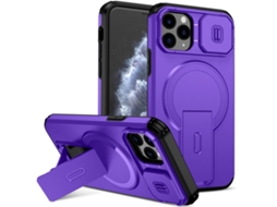 Capa Com Suporte Magsafe Para Iphone 11 Pro - Abertura Deslizante Com Proteção De Câmara