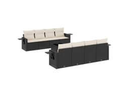 Garden Sofa Set, Garden Sofa Sets Vidaxl Preto Rattan / Vime (n/a)