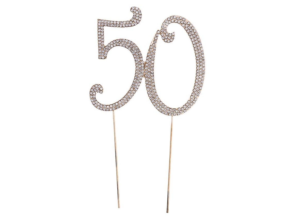 50 Unidades De Topo De Bolo De Strass