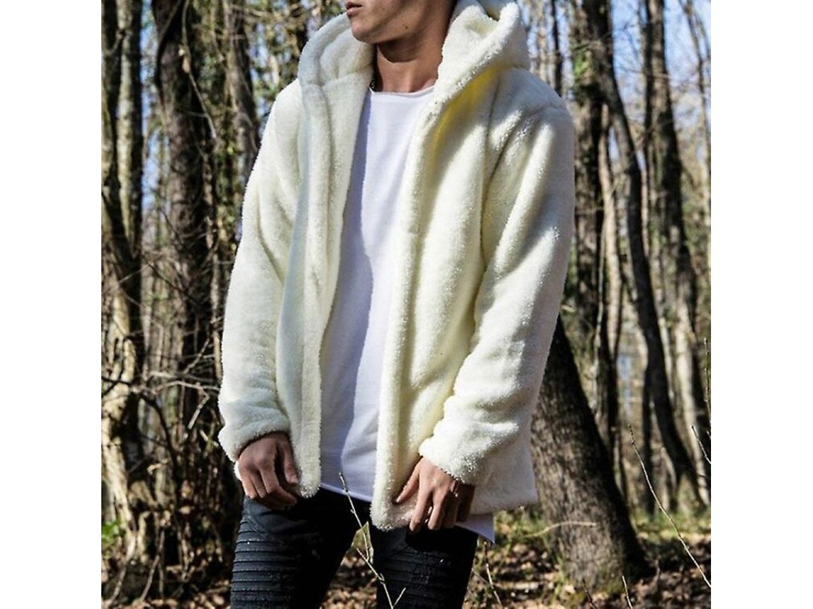 2026 abrigo de Invierno para Hombre Teddy Bear Fleece Suave Oversize Caliente Con Capucha Manga Larga XXL Cor Branca