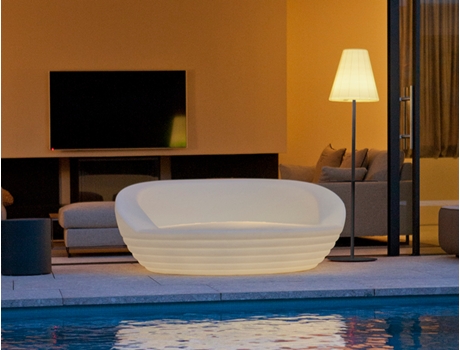 Sofá de Exterior MOBFR160OFNW (164 x 65 cm - Branco)