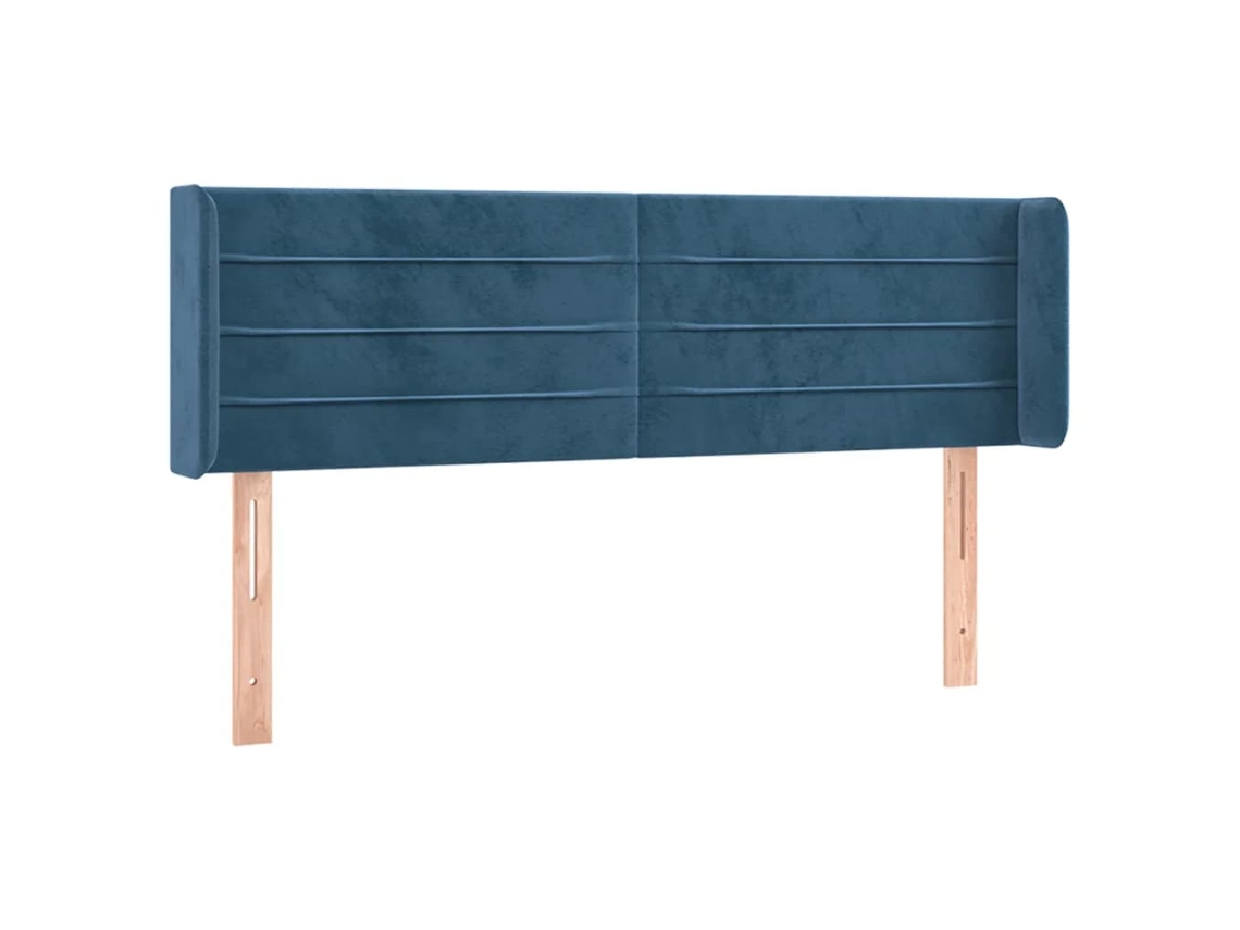 Headboard, Headboards Vidaxl Azul Veludo (147 X 16 X 78/88 Cm)