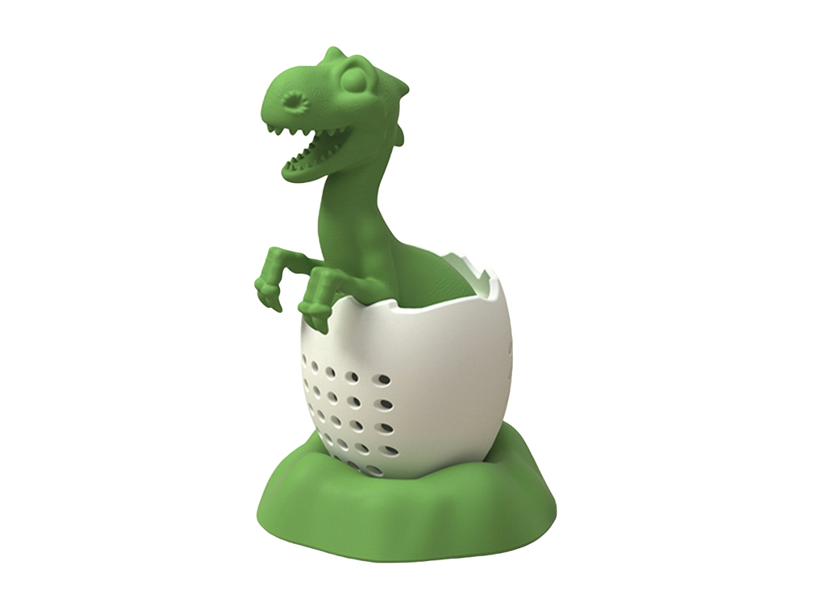 Coador de Chá em Silicone Dinossauro Adorável Infusor Resistente a Altas Temperaturas Lavável na Máquina de Louça