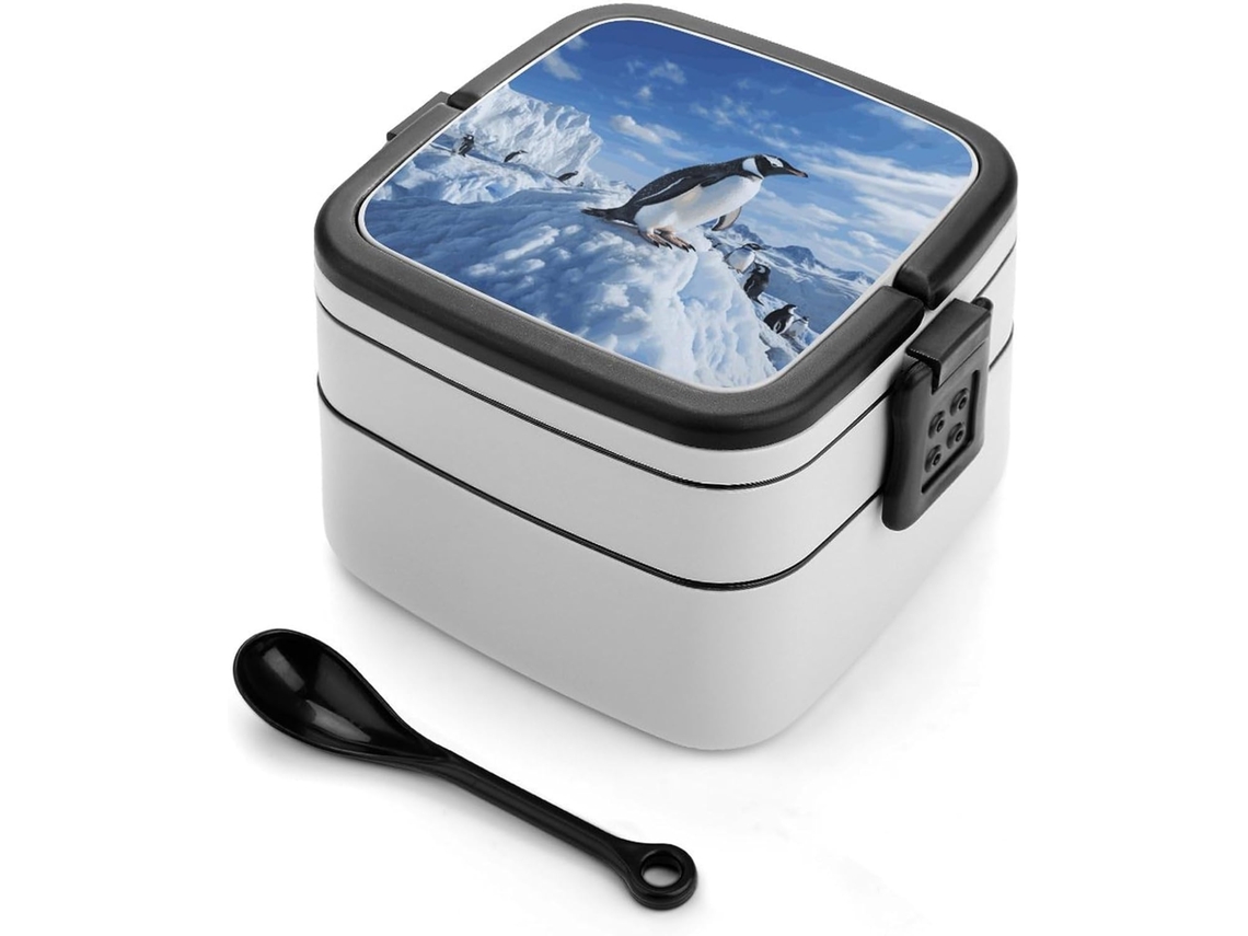 Lancheira Bento Retangular, Empilhável, À Prova De Vazamentos, Com Design Minimalista Moderno E Dupla Camada, Da Snow
