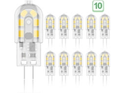 Rebe bombilla Led G4 2w, 200lm, 3000k Branco Quente, 12v Ac/dc, 10 Unidades, Classe Energética A+