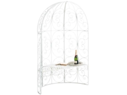 Arco De Rosas - Rosie - Semi Pavilhão - Banco De Jardim - Branco - Design Elegante