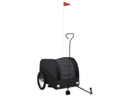 Bike Trailer, Bike Trailers Vidaxl Preto Ferro (63 X 126 X 63 Cm)