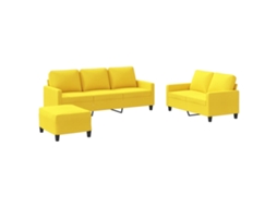 Sofa Set, Sofa Sets Vidaxl Amarelo Tecido (n/a)