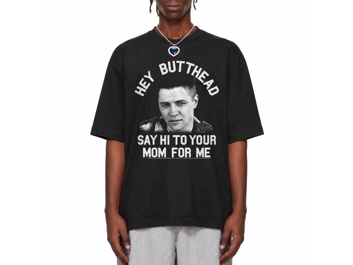 Rockinstone Back To The Future Movie Hey Butthead Black Adult T-shirt Size:xl
