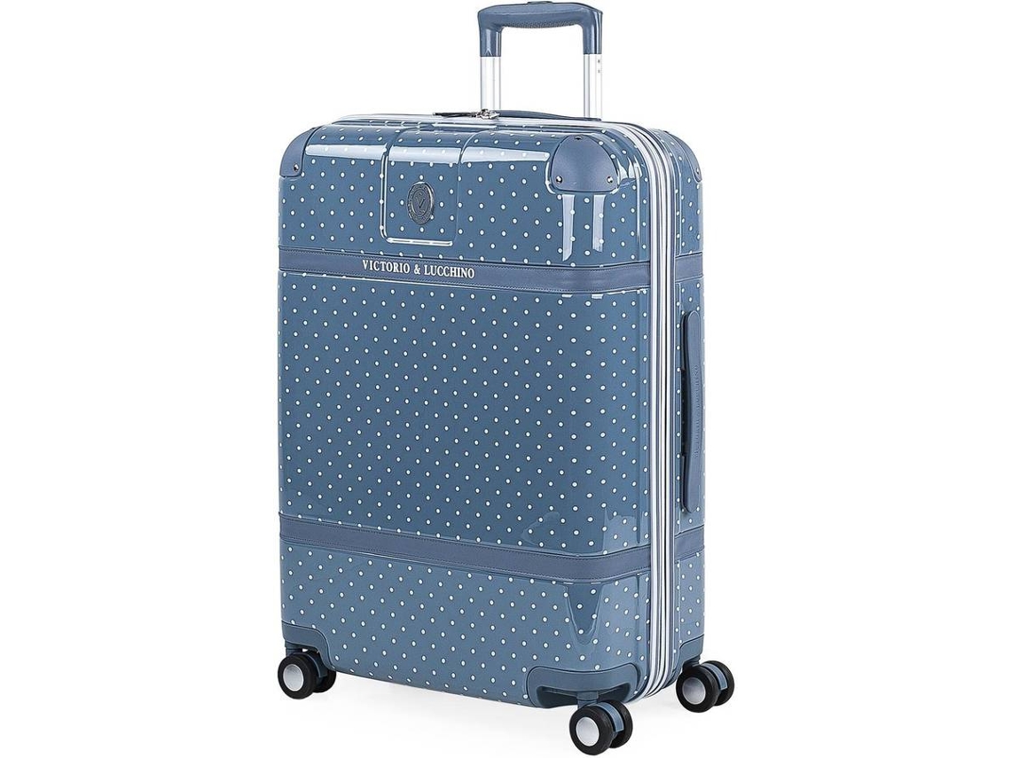 Mala de Viagem Média VICTORIO & LUCCHINO Estampada Azul (67 L)