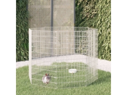 Vidaxl Cercado Soltos Com 8 Painéis, 54x100 Cm, Ferro Galvanizado