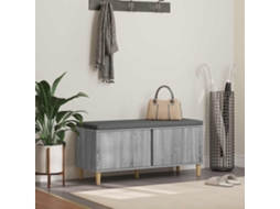 Vidaxl Banco De Hall Com Almofada Sonoma Cinza 100 X 38 X 46 Cm