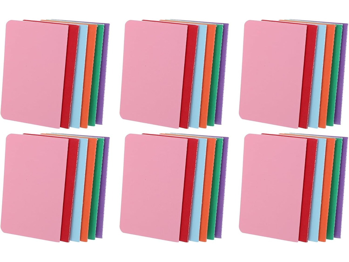 Conjunto De 36 Mini Cadernos Com Capas Coloridas, Pequenos De Bolso Páginas Pautadas, Blocos De Notas