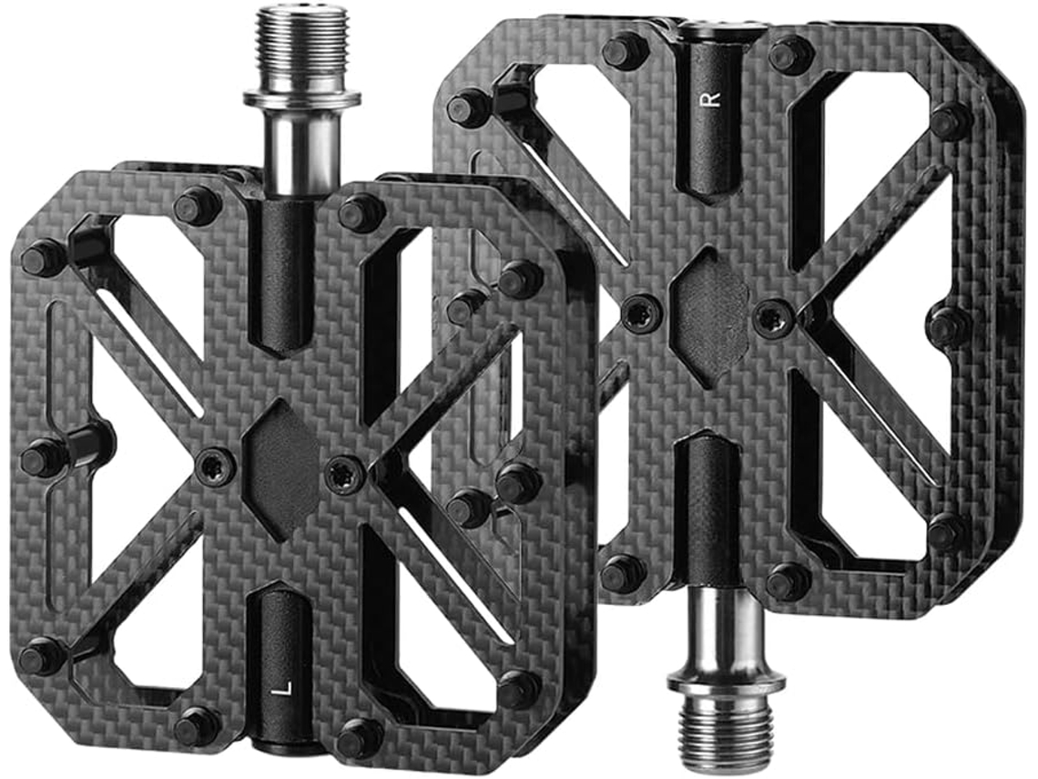 Pedais De Carbono Para Mtb Com Plataforma Larga De 85 Mm.
