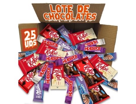 Lote Presente Chocolates Iami Kitkat, Huesitos, Milka Oreo Sortido Variado De Marcas Premium, Ideal Para Presentear