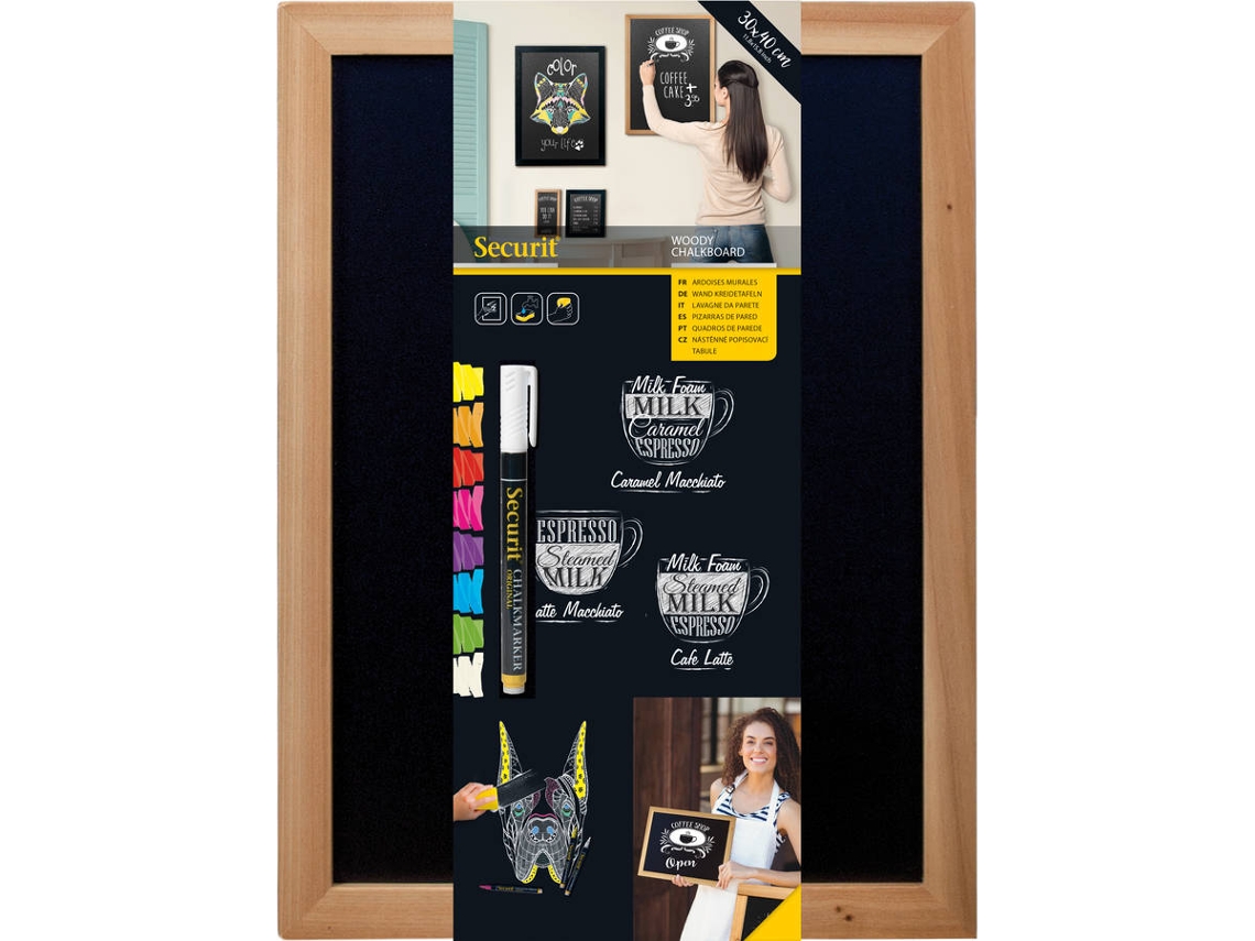 Quadro de Parede de Ardósia SECURIT WBWTE3040