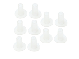 20 peças comedouros para pássaros, plástico, gaiola, bebedouro, para papagaio, branco, 9x6cm