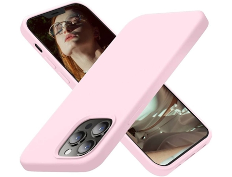 Capa iPhone 13 Pro HONXINM Ultrafina Rosa Claro