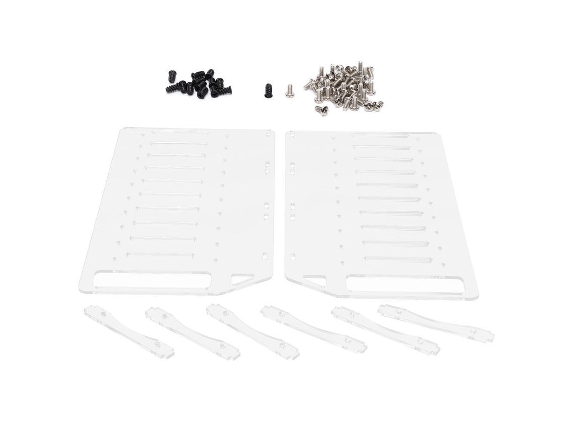 Rack Para Hd 3,5 Polegadas Em Acrílico Transparente, Montagem Diy Transparente Luz Dourada