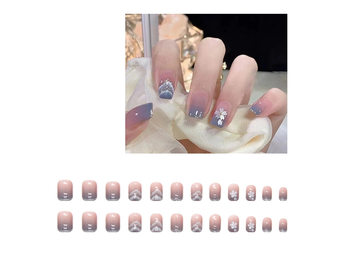 Tips Para Unhas Em Estilo De Dois Dólares Modelo R534 Com Cola Para Unhas De Gradiente*