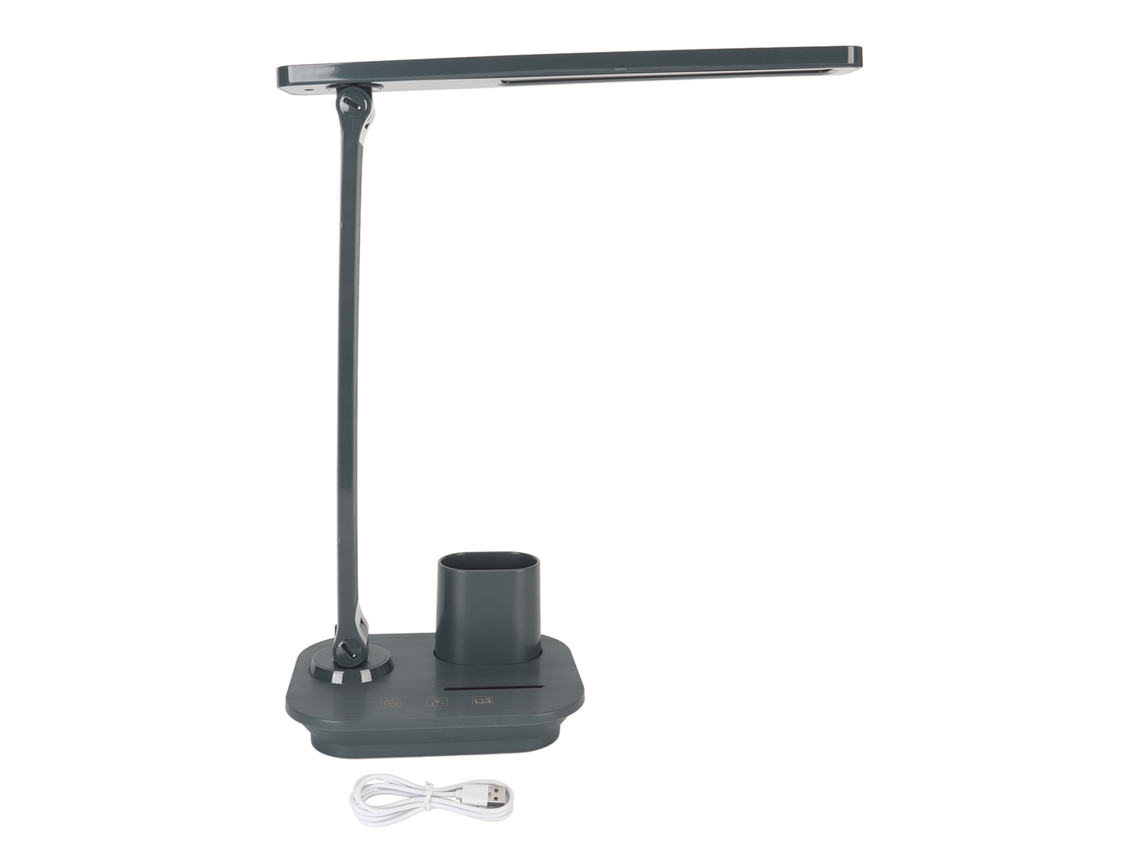 Lâmpada Led De Mesa Recarregável Com Apoio 3 Cores