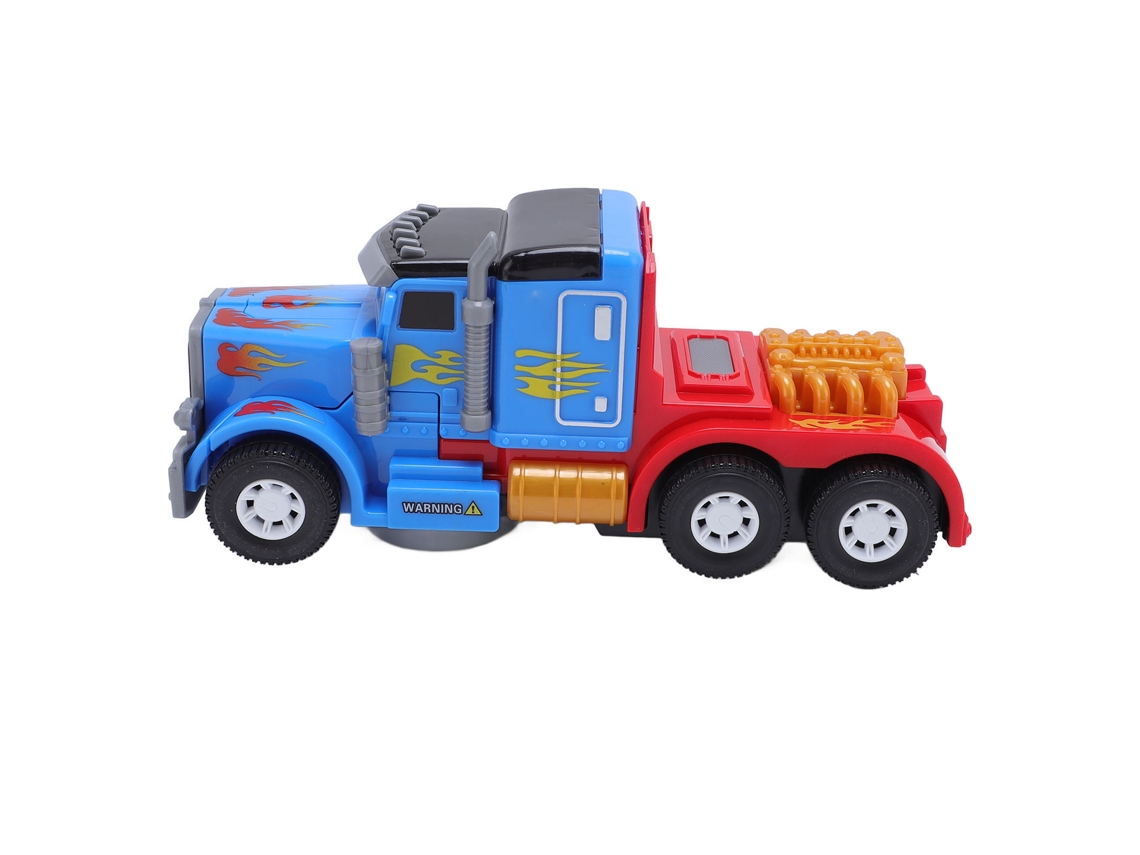 Ats boneco Carro Robô Transformável com Luz e Som, Botão de Deformação, Funciona com Pilhas, Brinquedo Transformador para Crianças