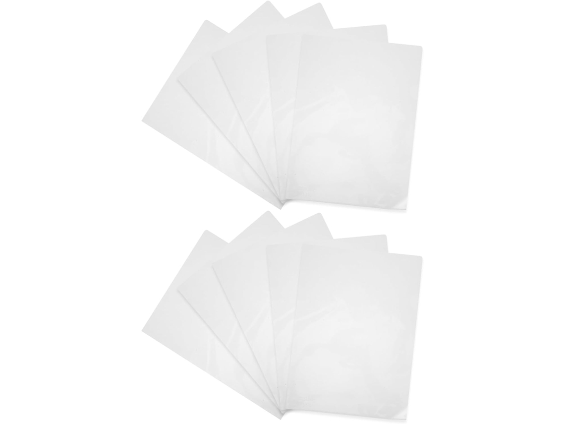 Pasta Transparente Sewacc Tipo L Para Documentos A4, Material Pp Durável, Grande Capacidade, Pacote Com 10 Unidades