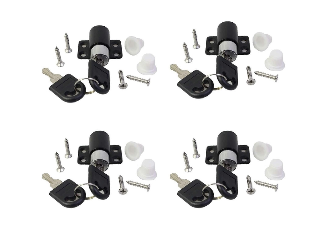 Conjunto De 4 Travas De Segurança Para Portas E Janelas Com Chave, Trava De Segurança Infantil Para Janelas, Trava Para Porta Deslizante, Trava A