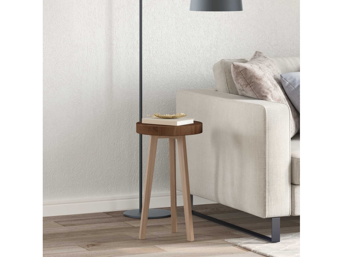 Vidaxl Tampo De Mesa Marrom Escuro Ø 30 X 4 Cm