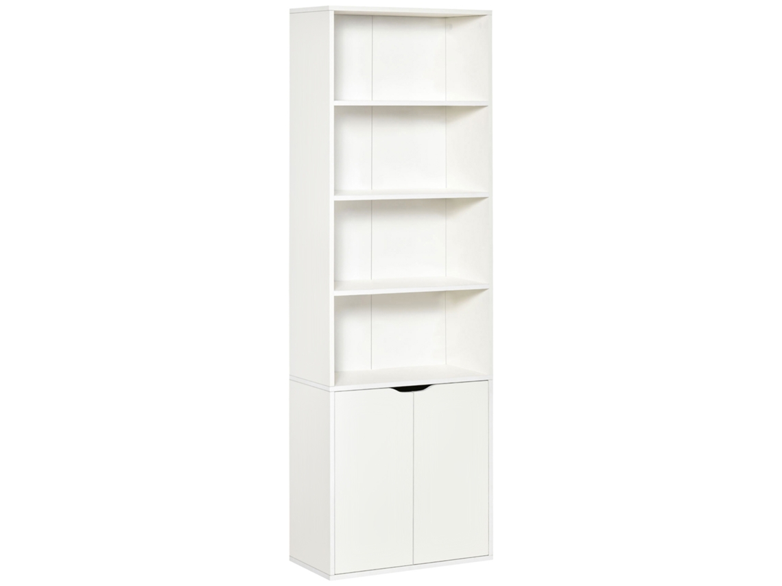 Estante para livros, 4 compartimentos, armário, 59x29x180cm branco | S/MARCA