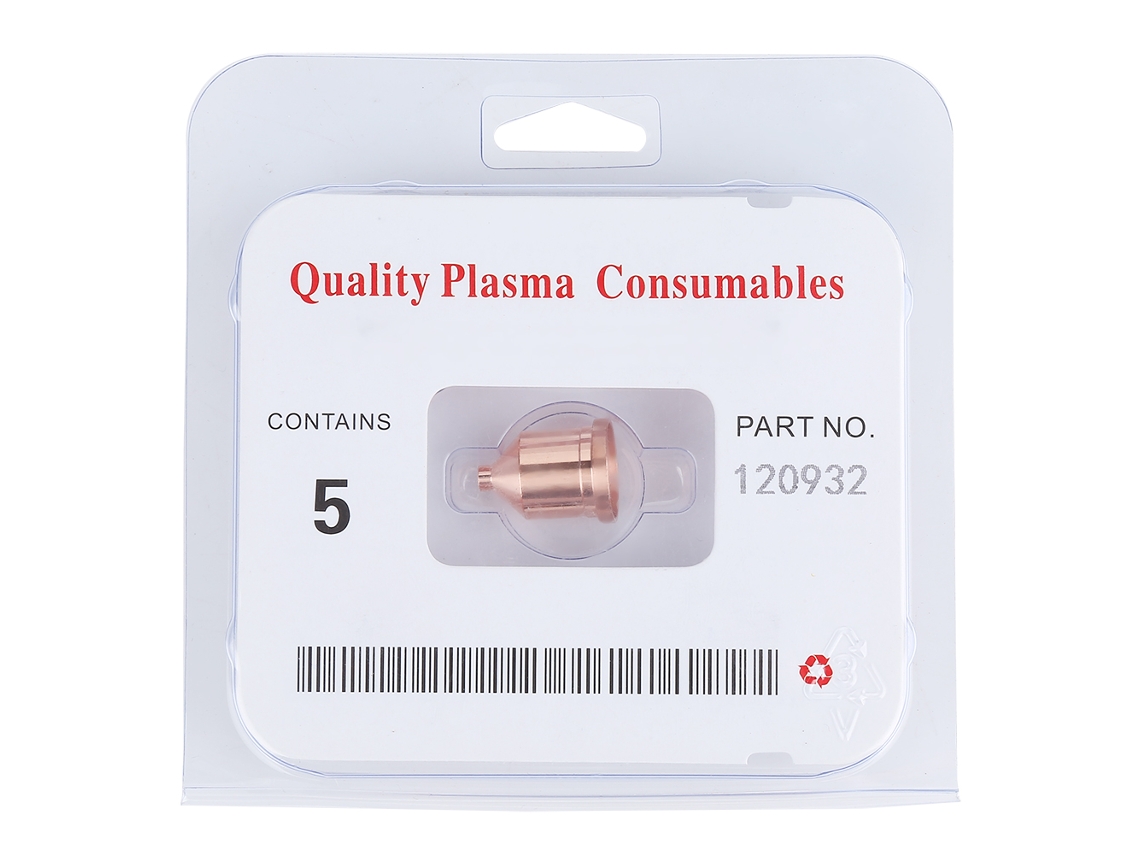 5 Peças De Bicos De Cortador De Plasma 40a 120932 Para Máquina De Corte Max1250 Consumíveis De Ponta De Tocha