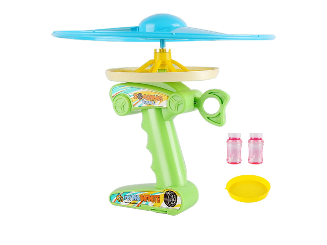 Walshlxq máquina de Burbujas Manual Con Luz Disco Volador Juguete de Agua Al Aire Libre para Niños Niñas Verano Fiestas