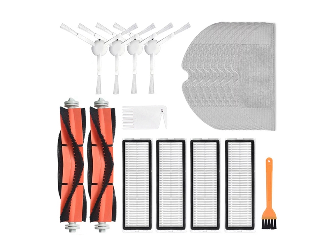Hepa filtro principal escova lateral mop pano kits de substituição para xiaomi mijia 1c aspirador robótico acessórios