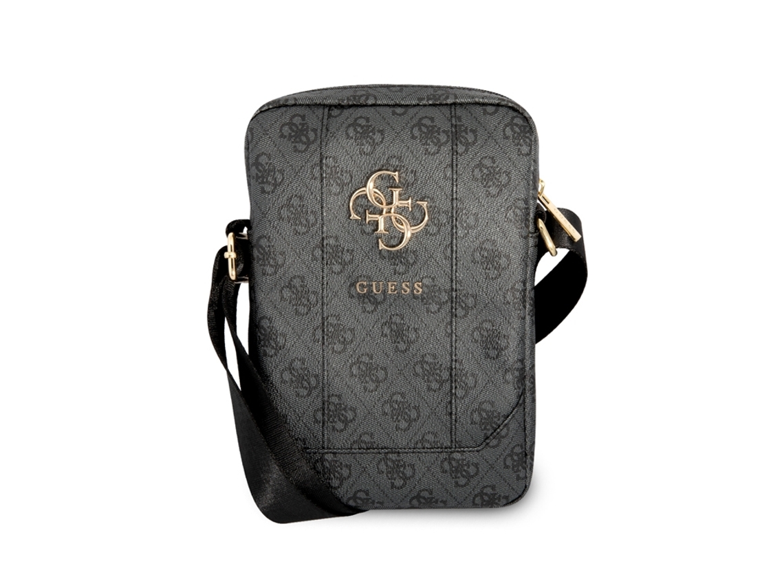 GUESS Bolsa de Ombro de 8'' Modelo 4G Preto