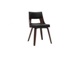 Silla Vintage Negra Y Madera Oscura Garbo Miliboo