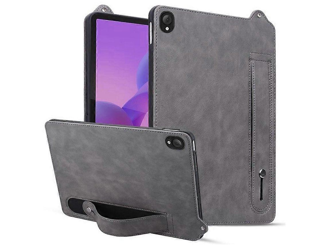 Capa De Couro Para Tablet Compatível Com Lenovo Tab K10c / Tab E10c Com Alça De Mão E Suporte.