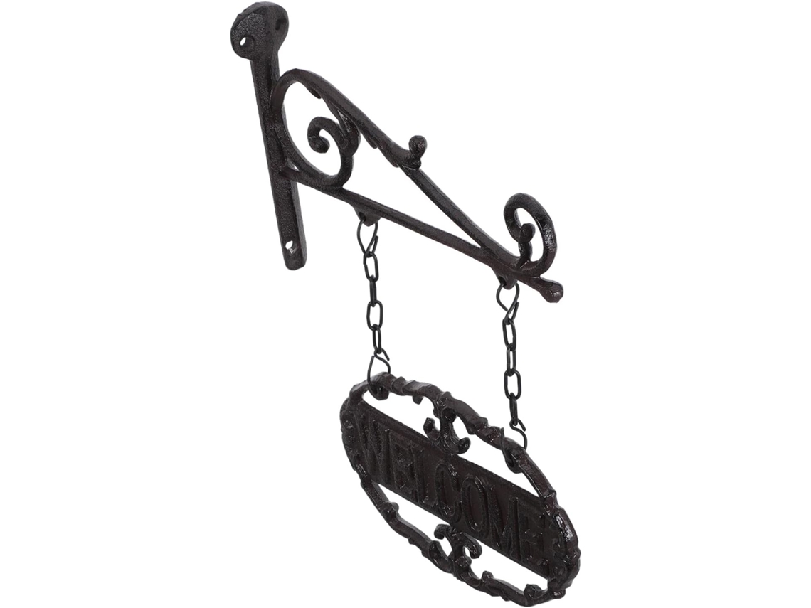 Placa De Boas-vindas Rústica Em Ferro Forjado Para Pendurar – Decoração De Parede Externa Para Porta...
