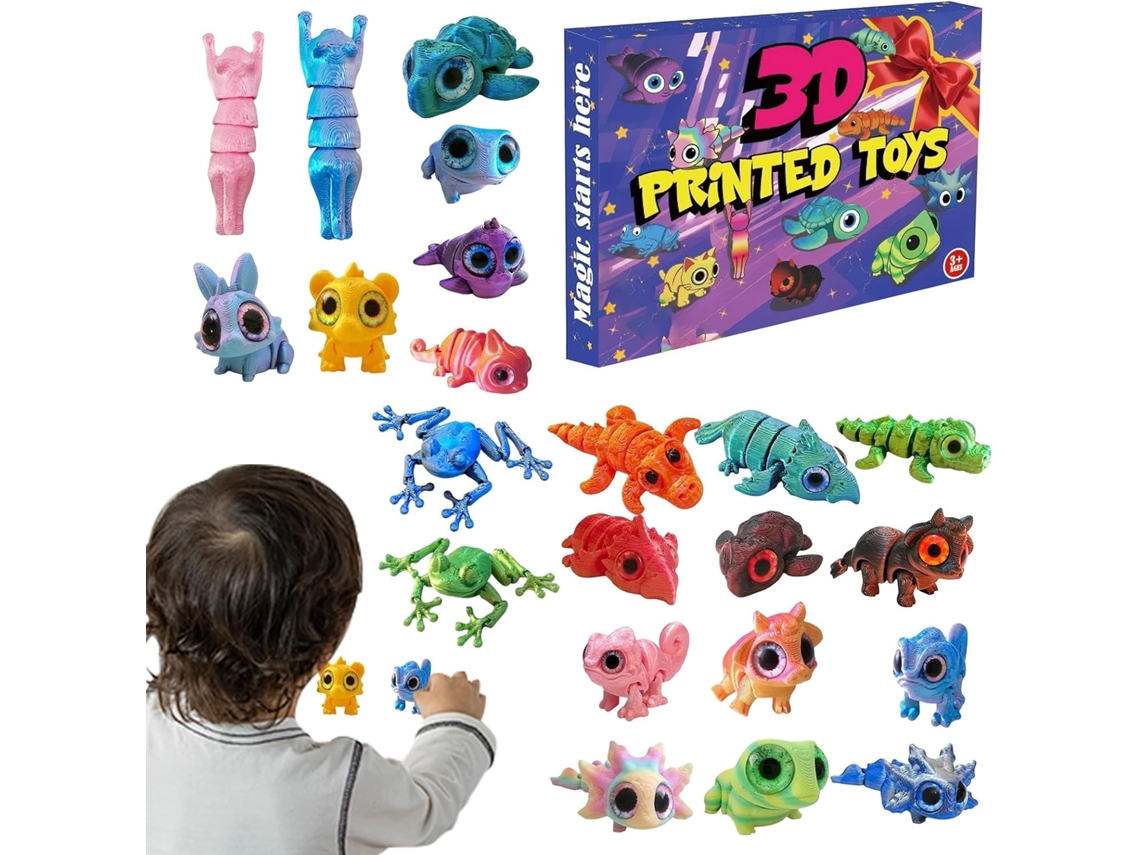 Calendário Do Advento Com Brinquedos De Animais- 25 X 17 X 3 Cm, De 24 Dias Pingentes De, Contagem Regressiva