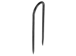 12 Estacas De Aço Pretas Em Forma De U Succebuy, 254 X 55,88 Mm