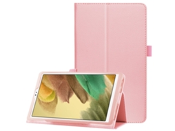 Capa para Samsung Galaxy Tab A7 Lite Duofold Litchi, Rosa